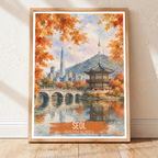 Seol - South Korea - Travel Poster Print Modern Style Wall Art
