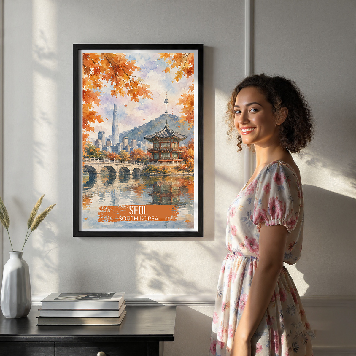 Seol - South Korea - Travel Poster Print Modern Style Wall Art