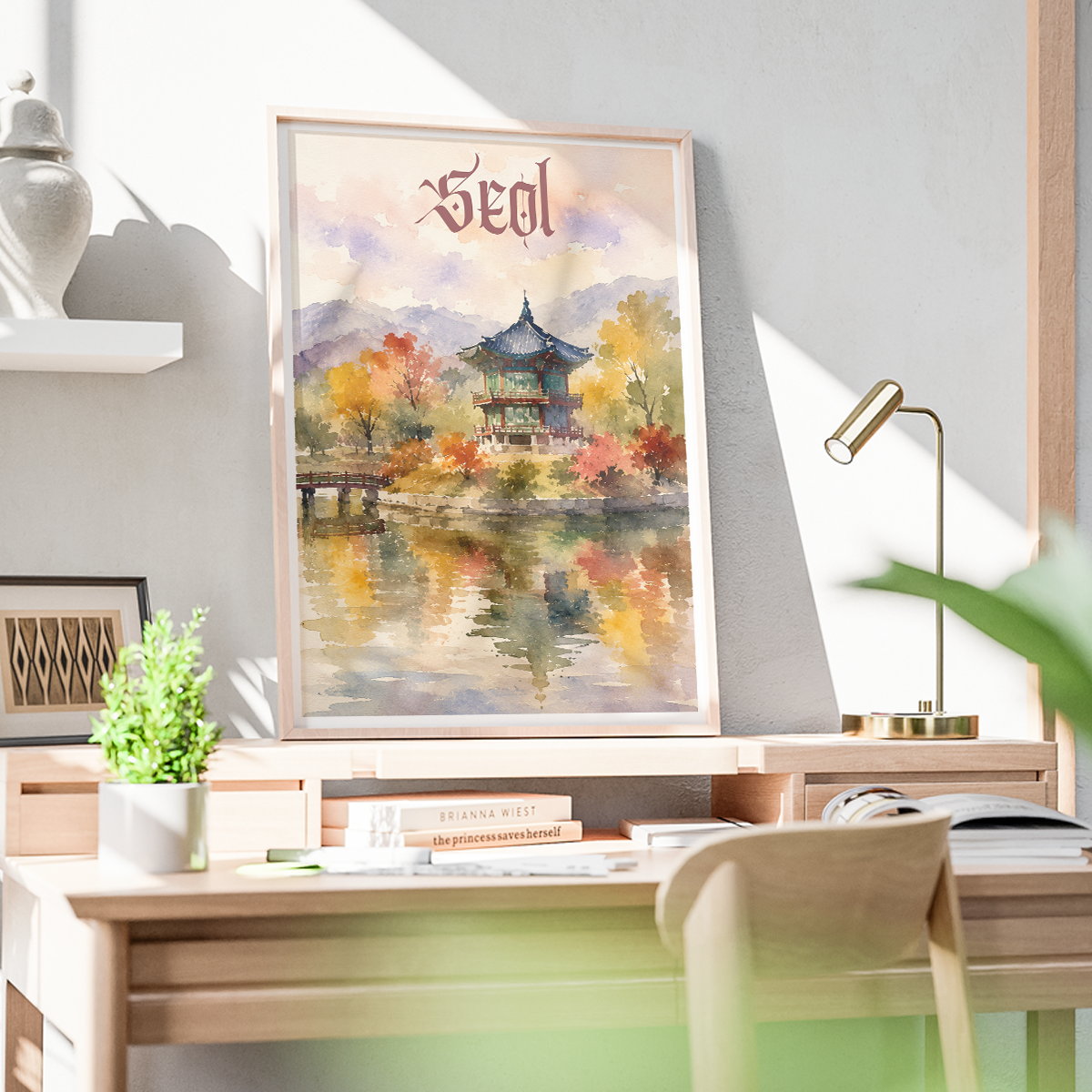 Seol - South Korea - Travel Poster Print Modern Style Wall Art