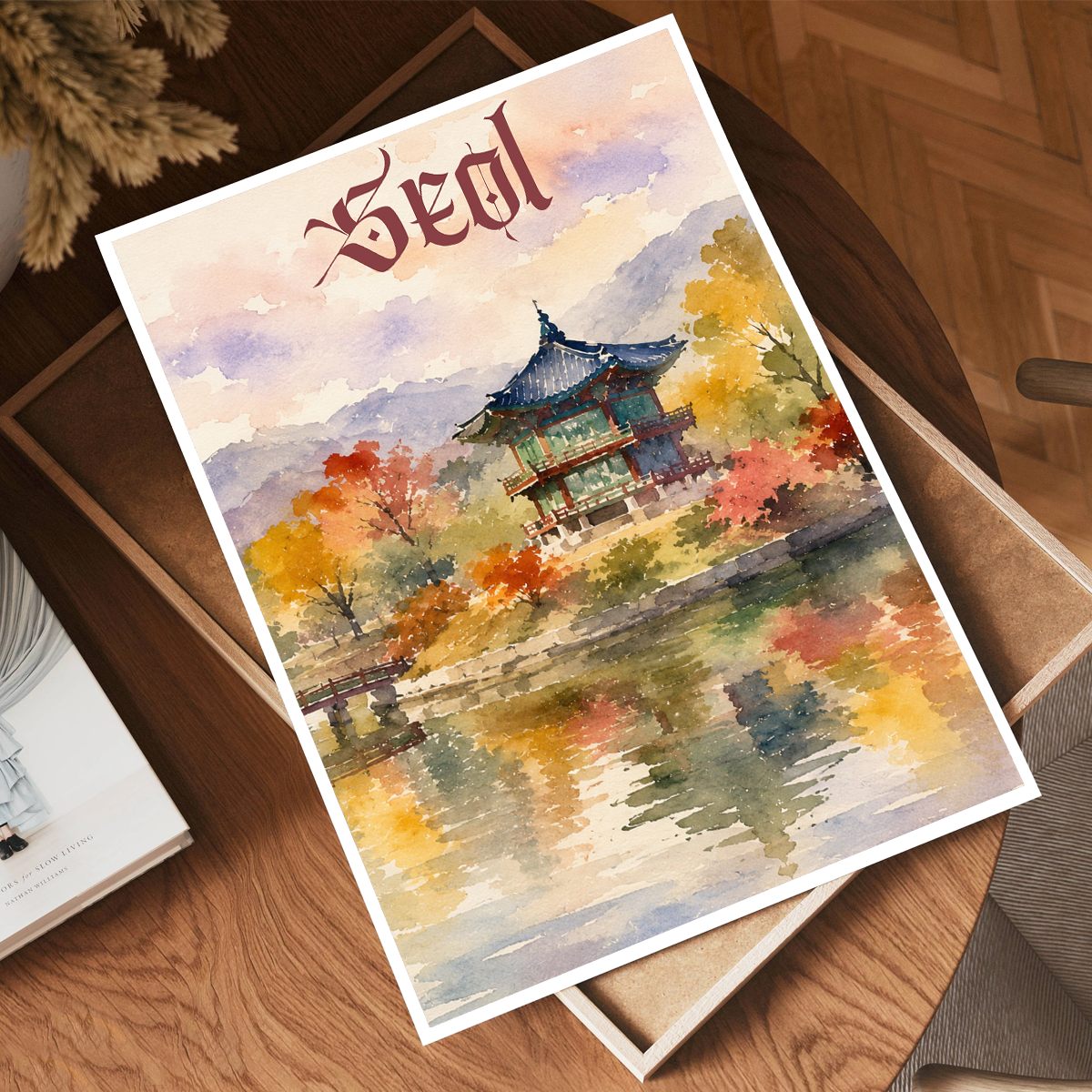 Seol - South Korea - Travel Poster Print Modern Style Wall Art