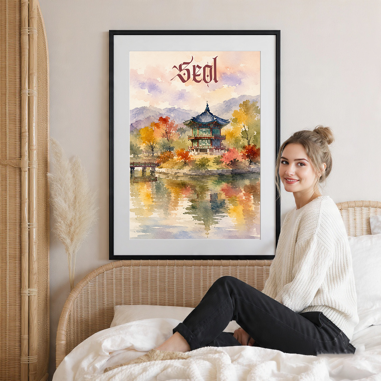 Seol - South Korea - Travel Poster Print Modern Style Wall Art