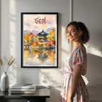 Seol - South Korea - Travel Poster Print Modern Style Wall Art