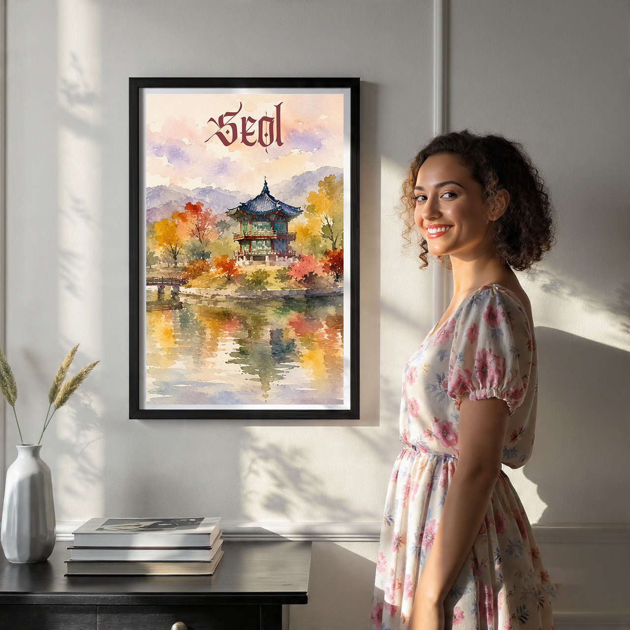 Seol - South Korea - Travel Poster Print Modern Style Wall Art