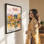 Seol - South Korea - Travel Poster Print Modern Style Wall Art