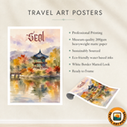 Seol - South Korea - Travel Poster Print Modern Style Wall Art