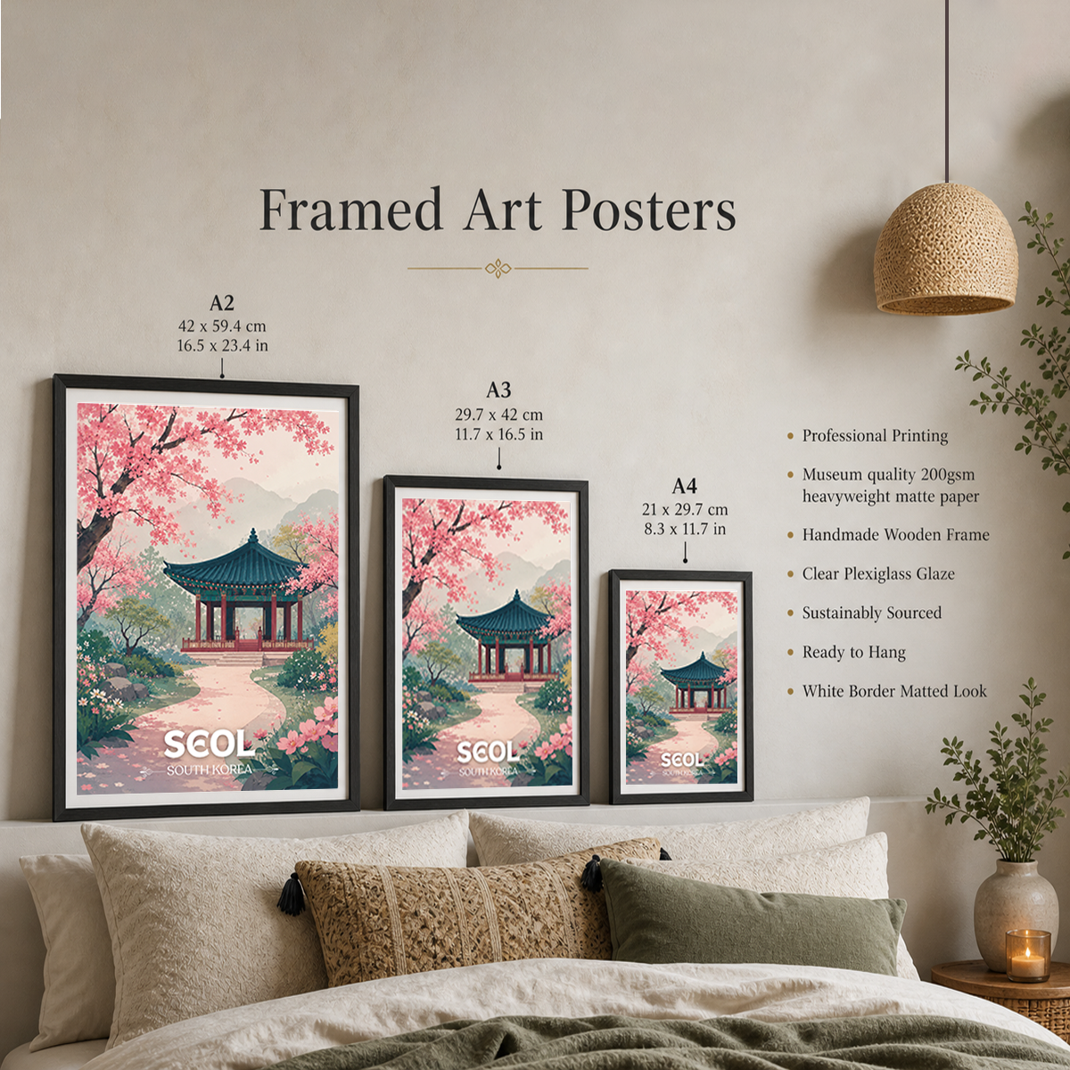 Seol - South Korea - Travel Poster Print Modern Style Wall Art
