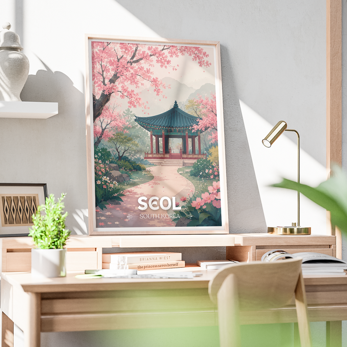 Seol - South Korea - Travel Poster Print Modern Style Wall Art