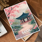 Seol - South Korea - Travel Poster Print Modern Style Wall Art