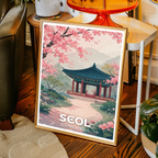 Seol - South Korea - Travel Poster Print Modern Style Wall Art