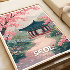 Seol - South Korea - Travel Poster Print Modern Style Wall Art