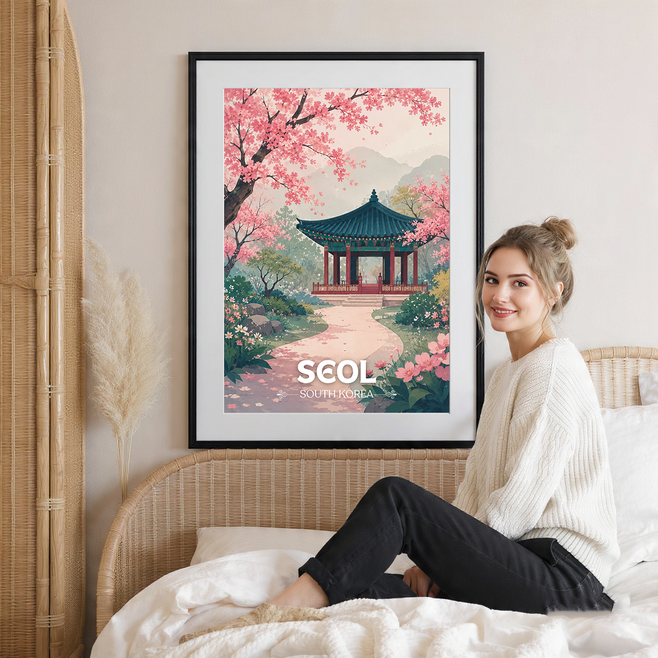 Seol - South Korea - Travel Poster Print Modern Style Wall Art