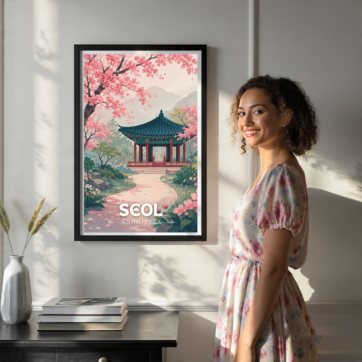 Seol - South Korea - Travel Poster Print Modern Style Wall Art