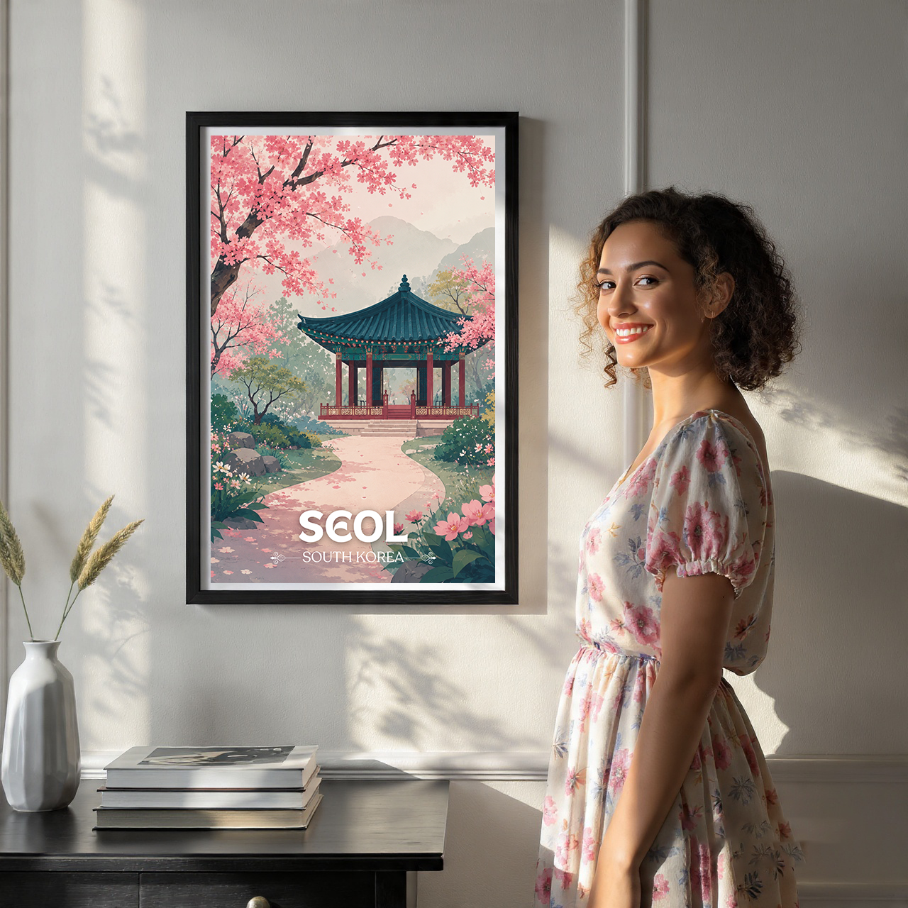 Seol - South Korea - Travel Poster Print Modern Style Wall Art