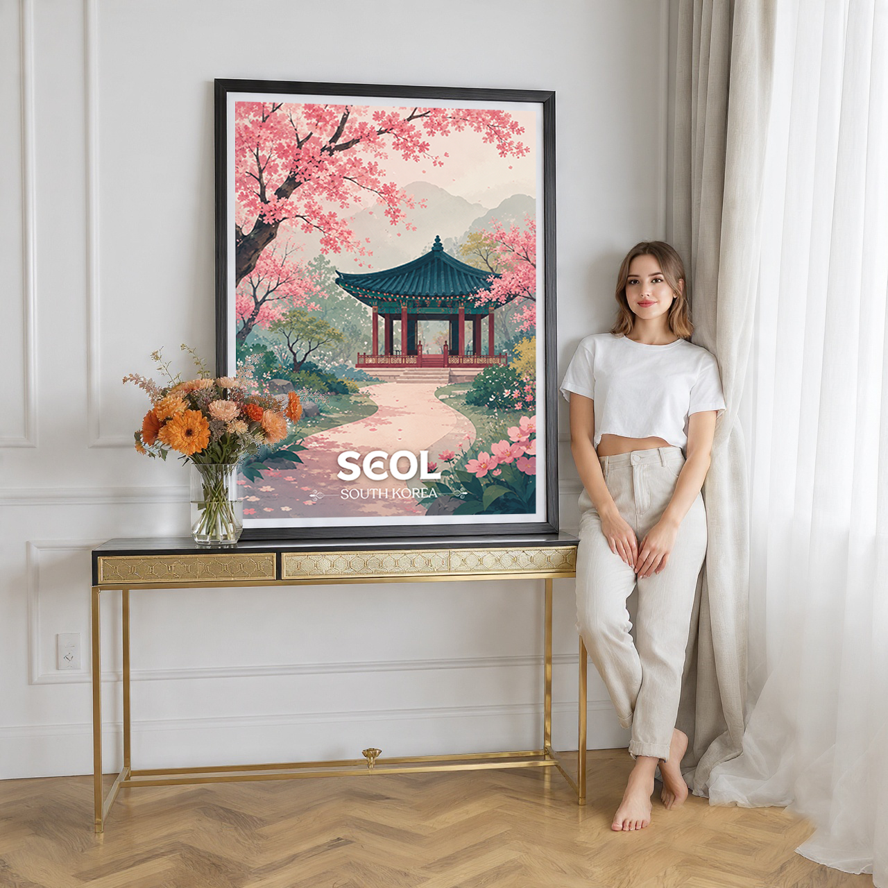 Seol - South Korea - Travel Poster Print Modern Style Wall Art