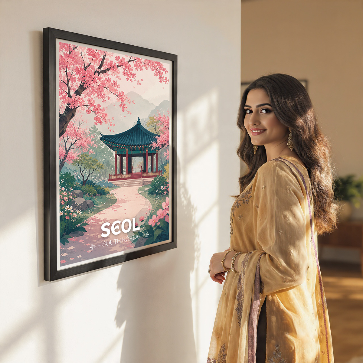 Seol - South Korea - Travel Poster Print Modern Style Wall Art