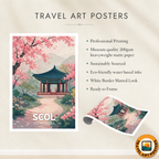 Seol - South Korea - Travel Poster Print Modern Style Wall Art