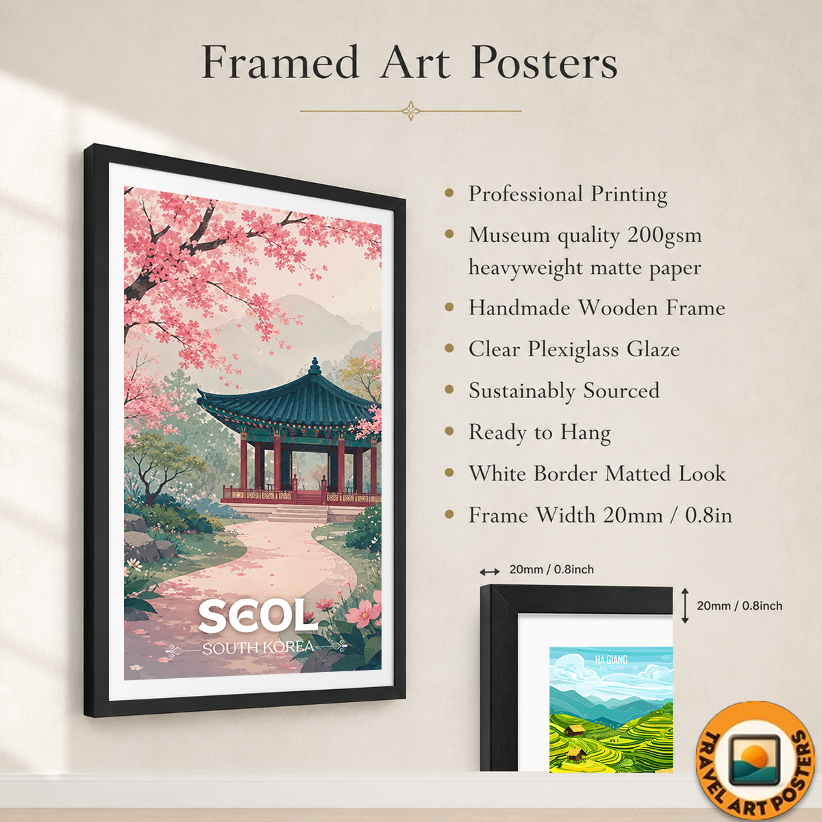 Seol - South Korea - Travel Poster Print Modern Style Wall Art