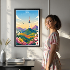 Seol - South Korea - Travel Poster Print Modern Style Wall Art
