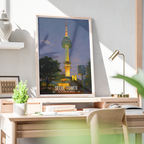 Seol Tower - South Korea - Travel Poster Print Modern Style Wall Art