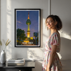 Seol Tower - South Korea - Travel Poster Print Modern Style Wall Art