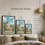Sinheungsa Temple - South Korea - Travel Poster Print Modern Style Wall Art