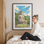 Sinheungsa Temple - South Korea - Travel Poster Print Modern Style Wall Art