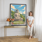Sinheungsa Temple - South Korea - Travel Poster Print Modern Style Wall Art