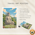 Sinheungsa Temple - South Korea - Travel Poster Print Modern Style Wall Art
