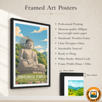 Sinheungsa Temple - South Korea - Travel Poster Print Modern Style Wall Art