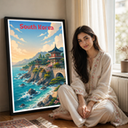 South Korea - Travel Poster Print Modern Style Wall Art