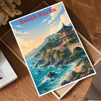 South Korea - Travel Poster Print Modern Style Wall Art
