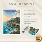 South Korea - Travel Poster Print Modern Style Wall Art
