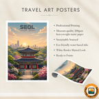 South Korea - Travel Poster Print Modern Style Wall Art