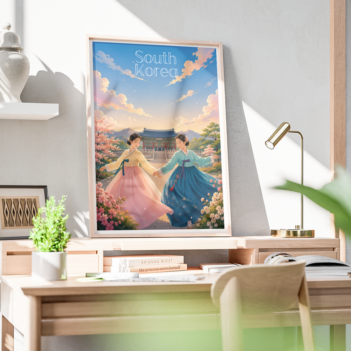 South Korea - Travel Poster Print Modern Style Wall Art