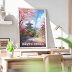 South Korea - Travel Poster Print Modern Style Wall Art