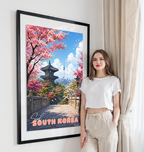 South Korea - Travel Poster Print Modern Style Wall Art