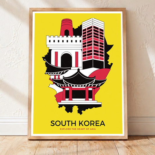South Korea - Travel Poster Print Modern Style Wall Art - Art Print - Travel Art Poster