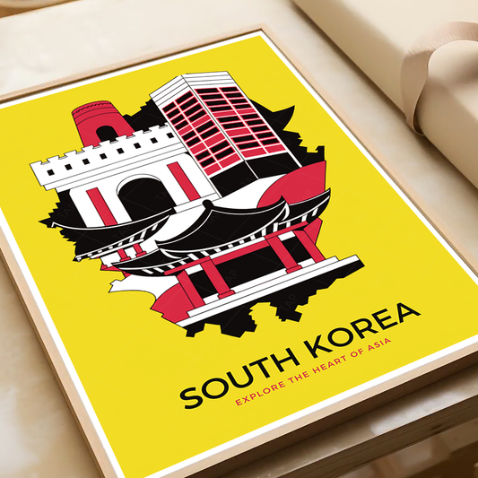 South Korea - Travel Poster Print Modern Style Wall Art - Art Print - Travel Art Poster