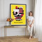 South Korea - Travel Poster Print Modern Style Wall Art
