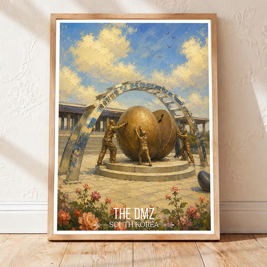 The DMZ - South Korea - Travel Poster Print Modern Style Wall Art - Art Print - Travel Art Poster