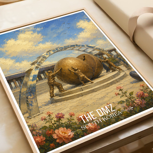 The DMZ - South Korea - Travel Poster Print Modern Style Wall Art - Art Print - Travel Art Poster