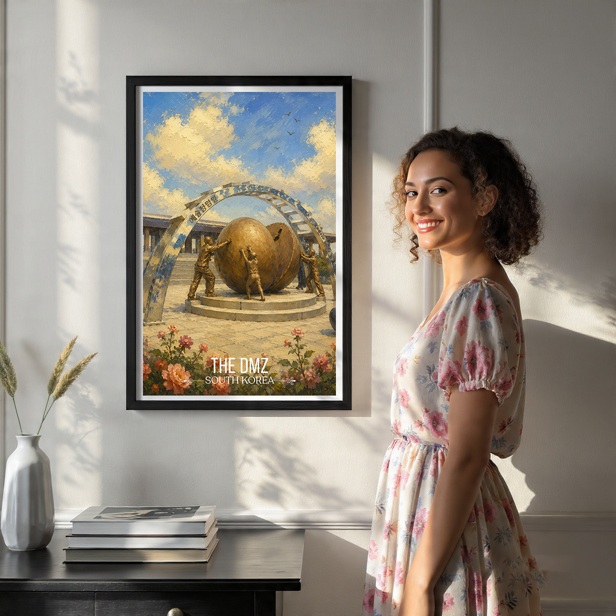 The DMZ - South Korea - Travel Poster Print Modern Style Wall Art