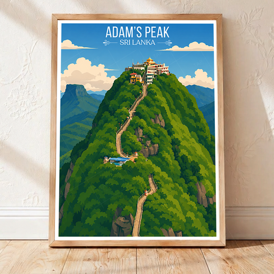 Adam's Peak - Sri Lanka - Travel Poster Print Modern Style Wall Art - Art Print - Travel Art Poster