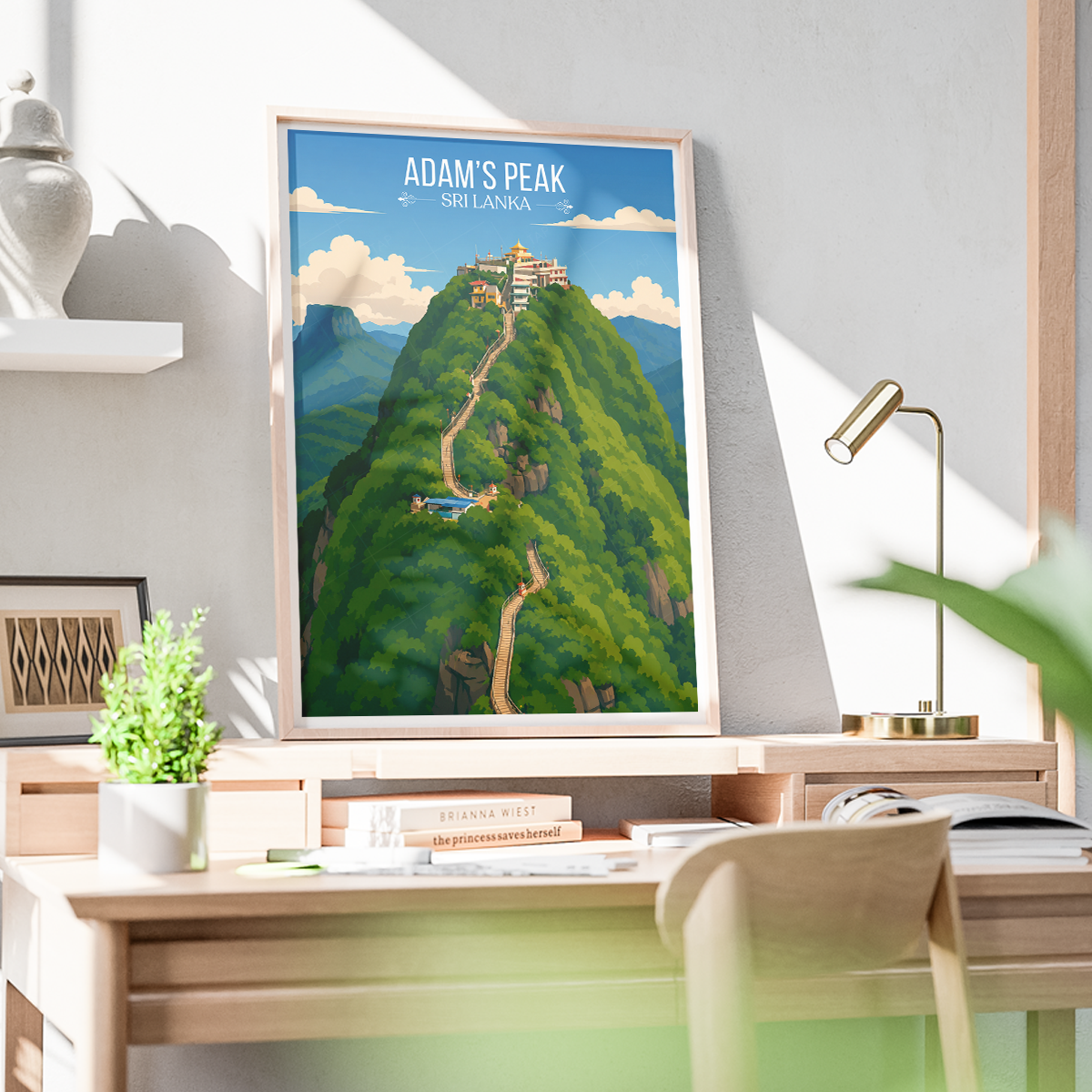 Adam's Peak - Sri Lanka - Travel Poster Print Modern Style Wall Art - Art Print - Travel Art Poster