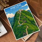 Adam's Peak - Sri Lanka - Travel Poster Print Modern Style Wall Art - Art Print - Travel Art Poster