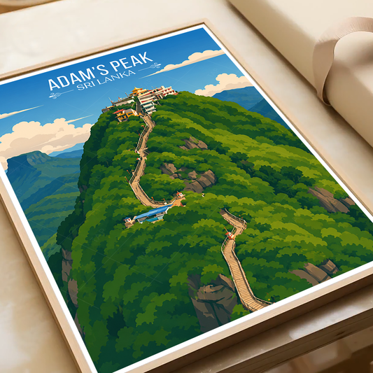 Adam's Peak - Sri Lanka - Travel Poster Print Modern Style Wall Art - Art Print - Travel Art Poster