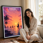 Ahangama - Sri Lanka - Travel Poster Print Modern Style Wall Art - Art Print - Travel Art Poster