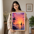 Ahangama - Sri Lanka - Travel Poster Print Modern Style Wall Art - Art Print - Travel Art Poster