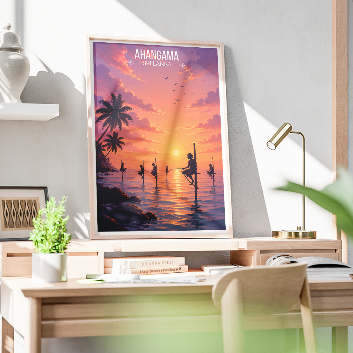 Ahangama - Sri Lanka - Travel Poster Print Modern Style Wall Art - Art Print - Travel Art Poster