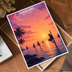 Ahangama - Sri Lanka - Travel Poster Print Modern Style Wall Art - Art Print - Travel Art Poster